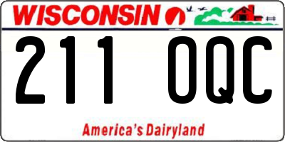 WI license plate 211OQC