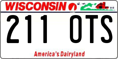 WI license plate 211OTS