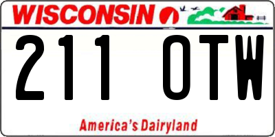 WI license plate 211OTW