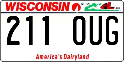 WI license plate 211OUG
