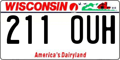 WI license plate 211OUH