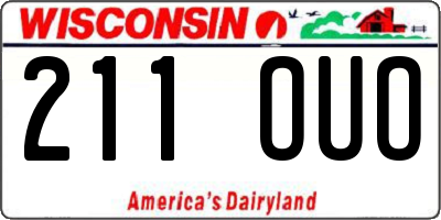 WI license plate 211OUO