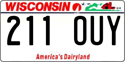 WI license plate 211OUY
