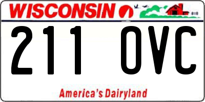 WI license plate 211OVC