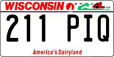 WI license plate 211PIQ