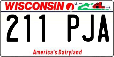 WI license plate 211PJA