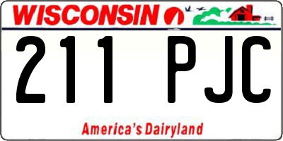 WI license plate 211PJC