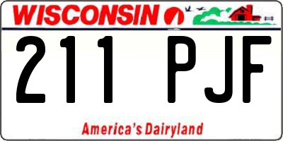 WI license plate 211PJF