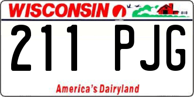 WI license plate 211PJG