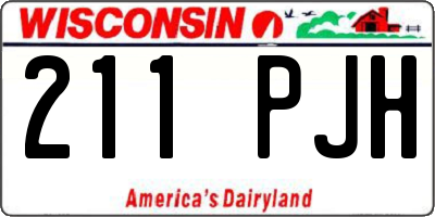 WI license plate 211PJH