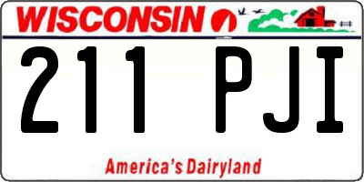 WI license plate 211PJI
