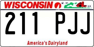 WI license plate 211PJJ