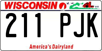 WI license plate 211PJK