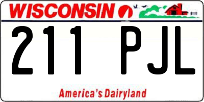 WI license plate 211PJL