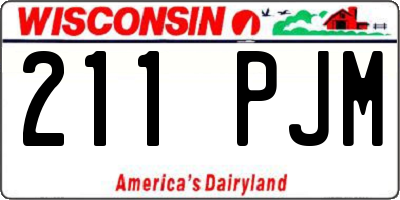 WI license plate 211PJM