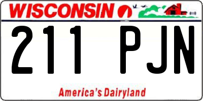 WI license plate 211PJN