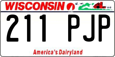 WI license plate 211PJP