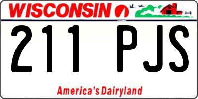 WI license plate 211PJS