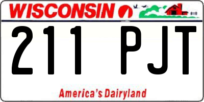 WI license plate 211PJT