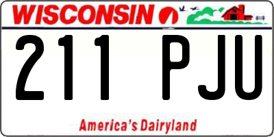 WI license plate 211PJU