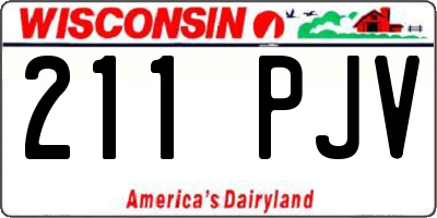 WI license plate 211PJV