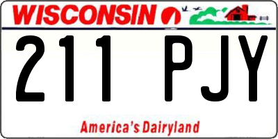 WI license plate 211PJY