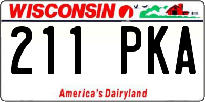 WI license plate 211PKA