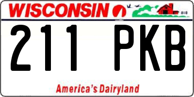 WI license plate 211PKB