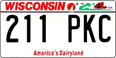 WI license plate 211PKC