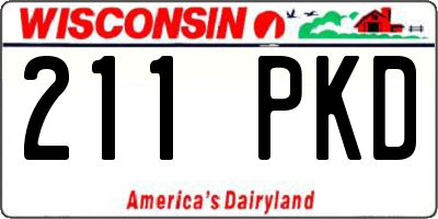 WI license plate 211PKD