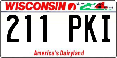 WI license plate 211PKI
