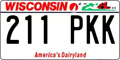 WI license plate 211PKK