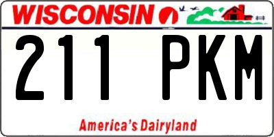 WI license plate 211PKM