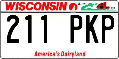 WI license plate 211PKP