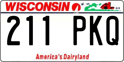 WI license plate 211PKQ