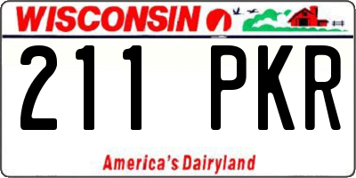 WI license plate 211PKR