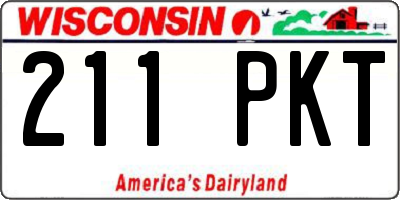 WI license plate 211PKT