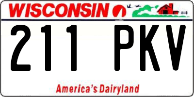 WI license plate 211PKV