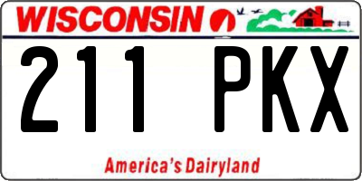 WI license plate 211PKX