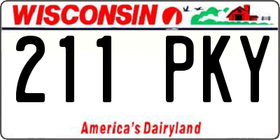 WI license plate 211PKY