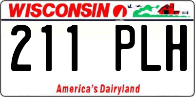 WI license plate 211PLH