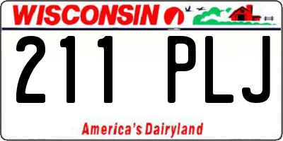 WI license plate 211PLJ