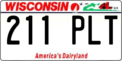 WI license plate 211PLT