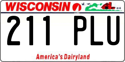 WI license plate 211PLU