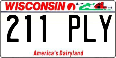 WI license plate 211PLY