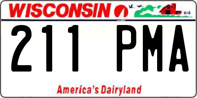 WI license plate 211PMA