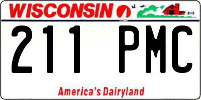 WI license plate 211PMC