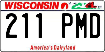 WI license plate 211PMD