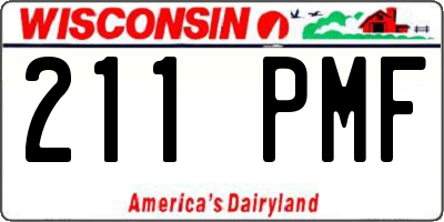 WI license plate 211PMF