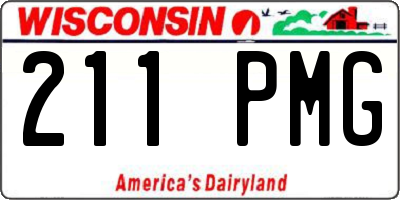 WI license plate 211PMG